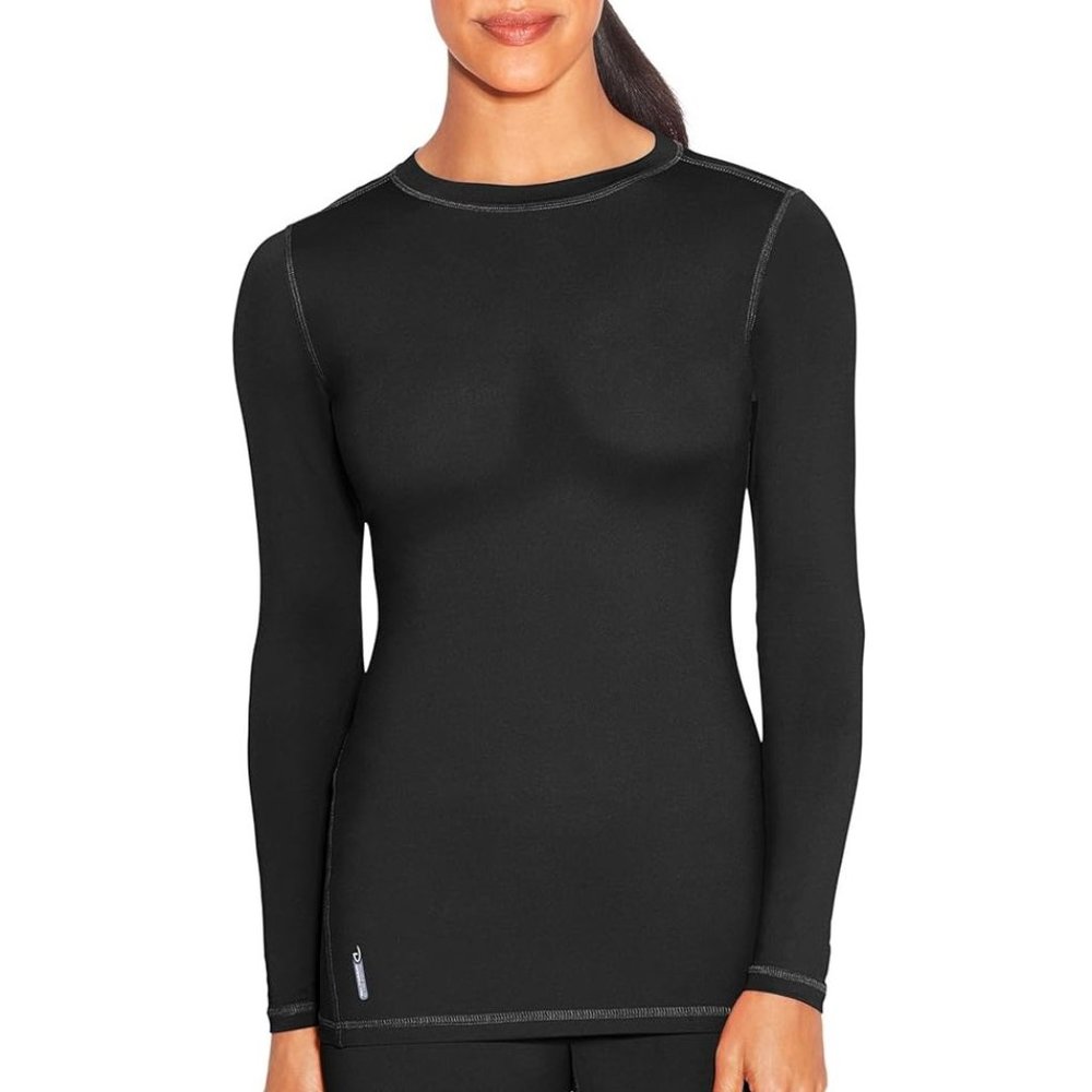 NWT Champion Duofold Women's Flex Weight Thermal Shirt Black Size XL $30 FLB180